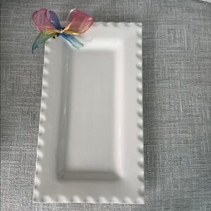 Southern Living Dress Me Up Platter Rectangle White Retired